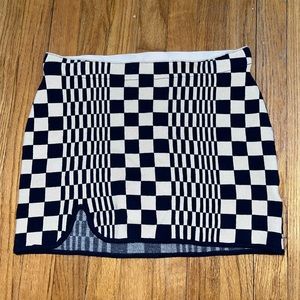 Urban Outfitters Knit Checkered Mini Skirt